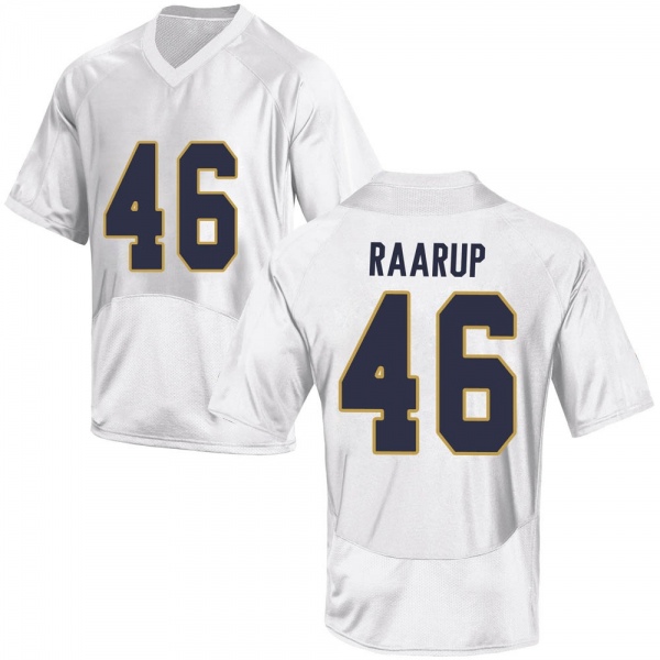 Axel Raarup Notre Dame Fighting Irish NCAA Men's #46 White Game College Stitched Football Jersey SGG2755PJ